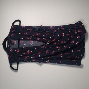 🎅4/10🎅🌷41 Hawthorn sleeveless floral blouse with cinched side in Large🌷